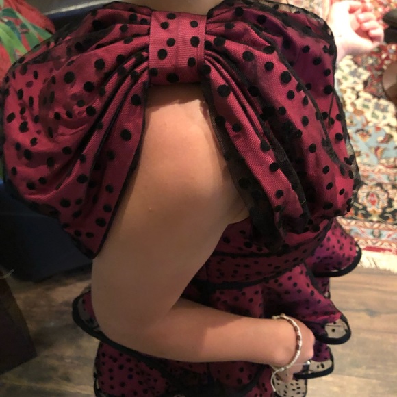 Red and Black Polka Dot dress - Picture 3 of 4